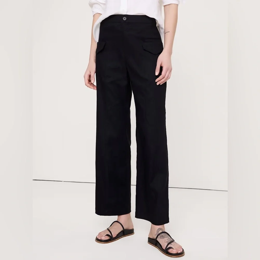 NWT! BANANA REPUBLIC BLACK HIGH-RISE STRAIGHT UTILITY PANT 875431 - Size 16🩷